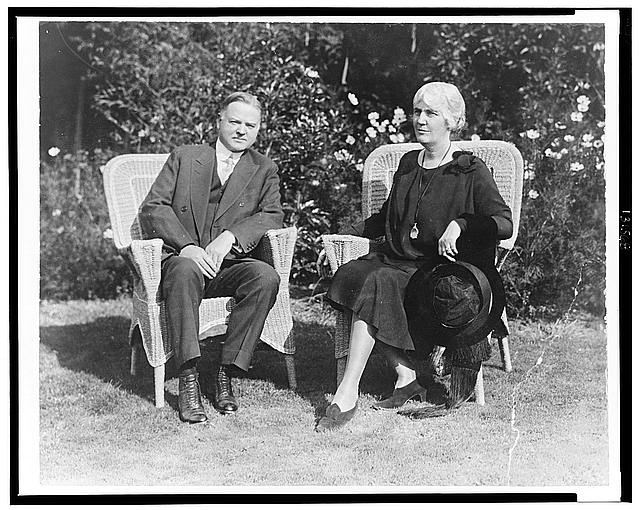 [Herbert Hoover and Mrs. Hoover, full-length portrait,...