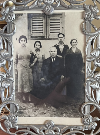 Sabetai Ayach with family, circa 1934