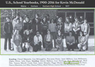 Kevin McDonald--U.S., School Yearbooks, 1900-2016 (1977)