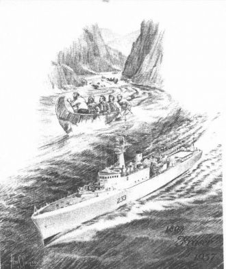 French Canadian sailors with H.M.C.S. Fraser