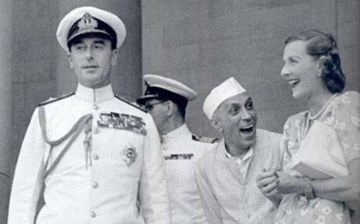 Edwina and Louis Mountbatten and Nehru