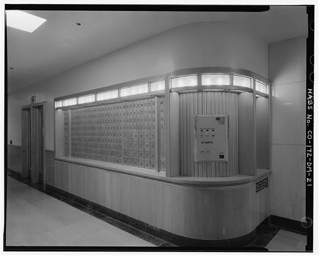 Bank of post office boxes (ground floor) - Fitzsimons...