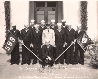 Arnold Allen & Naval Petty Officers San Diego 1952