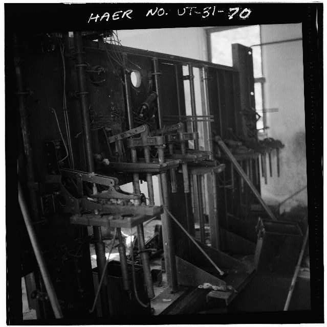 70. REAR SWITCH PANEL IN SWITCH CABIN, INTERIOR DETAIL -...