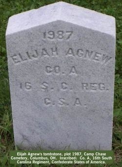 Elijah Agnew POW Camp Chase Ohio