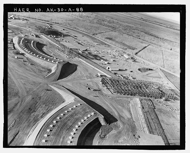 88. Overhead view of clear air station site at early...