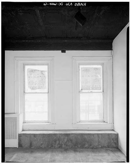 6. DETAIL VIEW, SECOND FLOOR, SHOWING TYPICAL WINDOW TRIM...