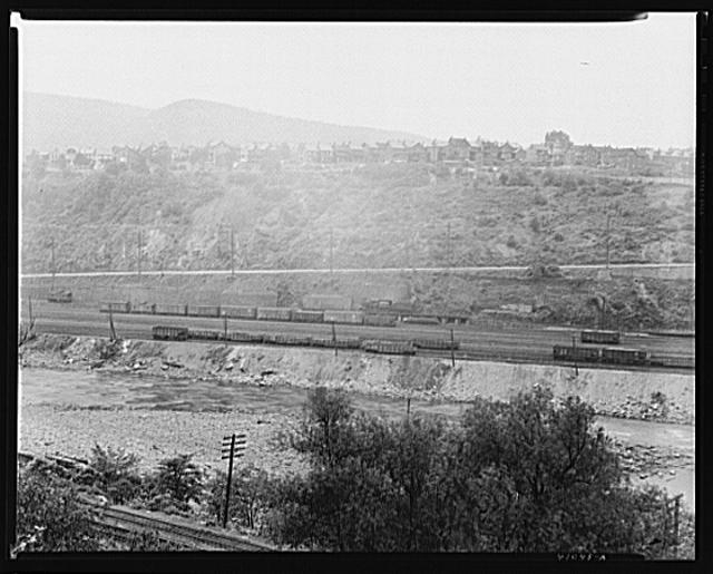 Homes of Upper Mauch Chunk as seen from East Mauch Chunk,...