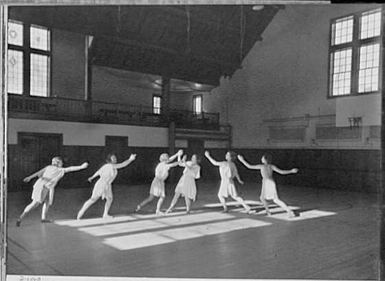 Schools. Masters School, gymnasium, dance postures
