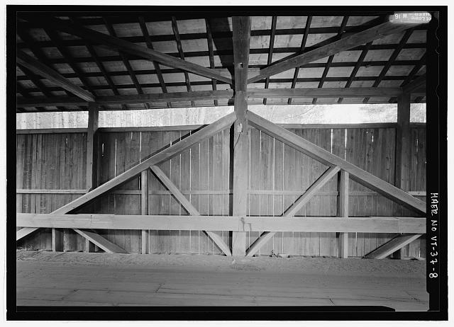 ELEVATION OF EAST KING POST. - Pine Brook Bridge,...