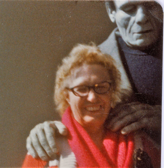 Maxine with Frankenstein, 1984, Universal Studios, California