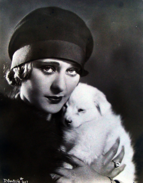 Dolores Costello and Puppy