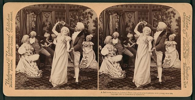 A ball-room scene in colonial days--our...