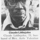A photo of Claude Littlejohn