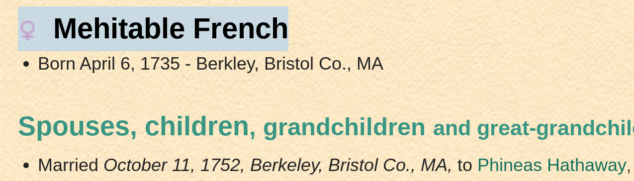Mehitable French