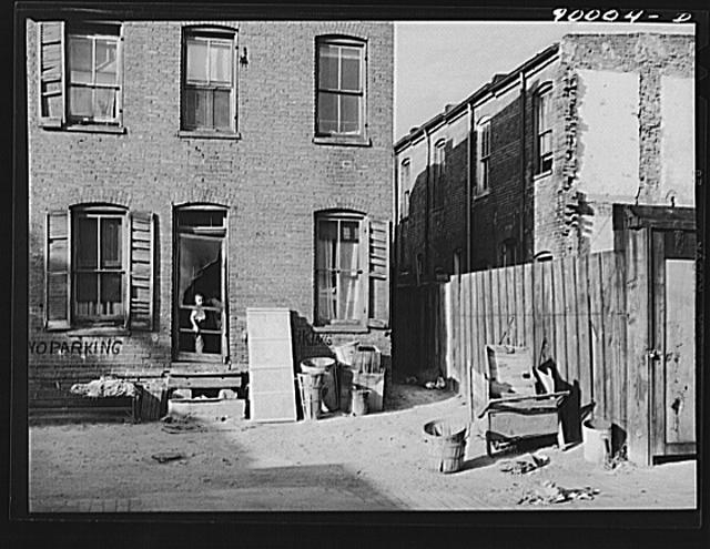 Negro slums. Alexander Court between K and L Streets N.W....
