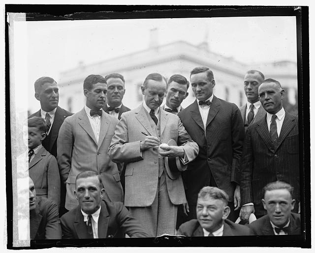 Coolidge with Wash. baseball team, [9/5/24]