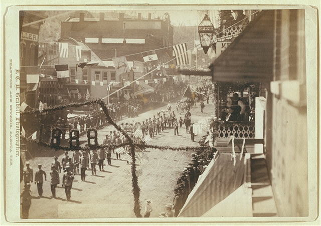 People of Deadwood celebrating completion of a stretch of...