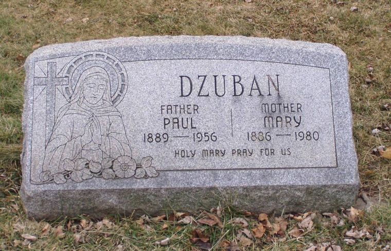 Dzuban, Paul & Mary Headstone