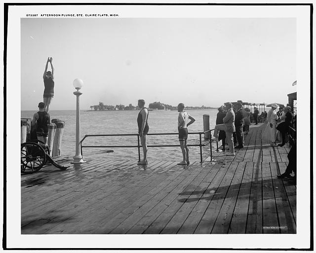 Afternoon plunge, Ste. Claire [i.e. Saint Clair] Flats,...