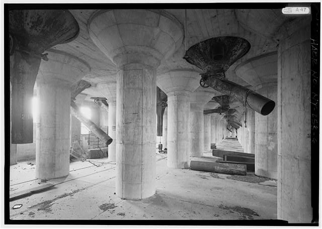 6. Interior view, mushroom columns, 2nd section from the...