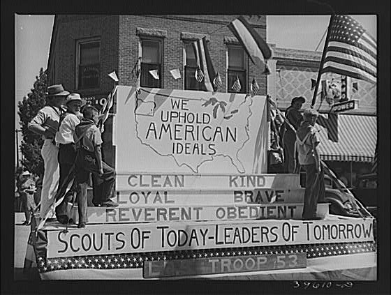 One of the floats in the Fourth of July parade, at Vale,...