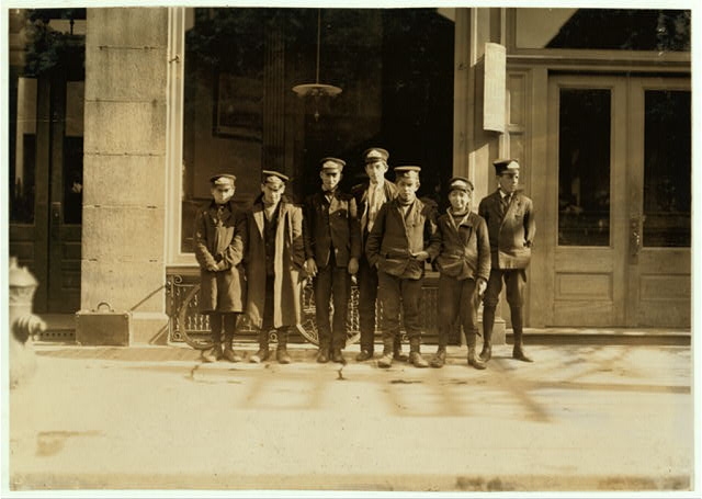 Messenger boys. They work until 11 P.M. New Haven,...