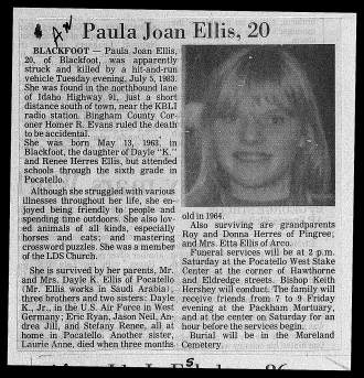 Paula Joan Ellis Obituary