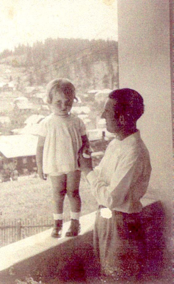 Rivka with her father-presumably two years before the invasion of Poland.