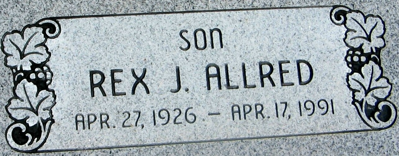 Headstone of Rex Allred
