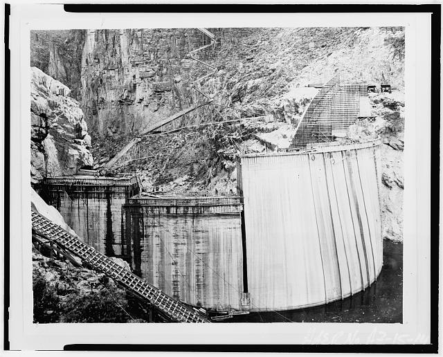 14. VIEW SHOWING UPSTREAM FACE OF HORSE MESA. TRACK FROM...