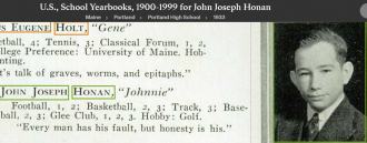 John Joseph Honan--U.S., School Yearbooks, 1900-1999(1933)