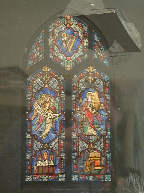 [Design drawing for stained glass window for St. Paul's...