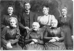 My Great Great Grandmother Haun or Hahn, my Great Grandmother Eliza Emily Mowery or Mowrer Johnson with Great Aunts and Uncle on my Dad's Father's side. Family resemblance? I think so!!