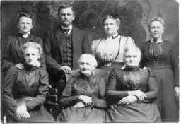 My Great Great Grandmother Haun or Hahn, my Great Grandmother Eliza Emily Mowery or Mowrer Johnson with Great Aunts and Uncle on my Dad's Father's side. Family resemblance? I think so!!