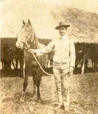 Sgt. Harry M. O'Keefe and his horse