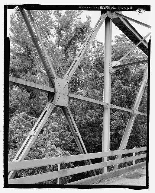 DETAIL OF VERTICAL AND DIAGONAL BRACING ON NORTH SIDE OF...