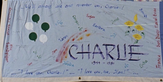 Memorial quilt for Charlie