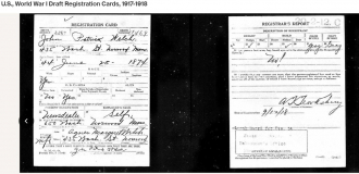 John Patrick Welch --U.S., World War I Draft Registration Cards, 1917-1918(17 SEP 1918)