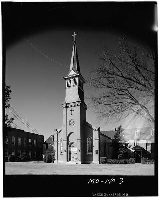 3. EXTERIOR, VIEW OF FRONT FACADE WITH CONVENT ATTACHED...