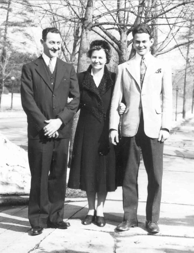 Fred, Ruth Halkett and son Fred, JR