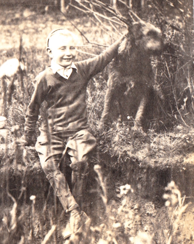 Young boy with dog
