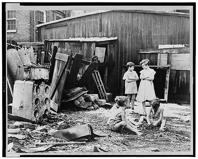 Slum children at play, Washington, D.C. Children in their...