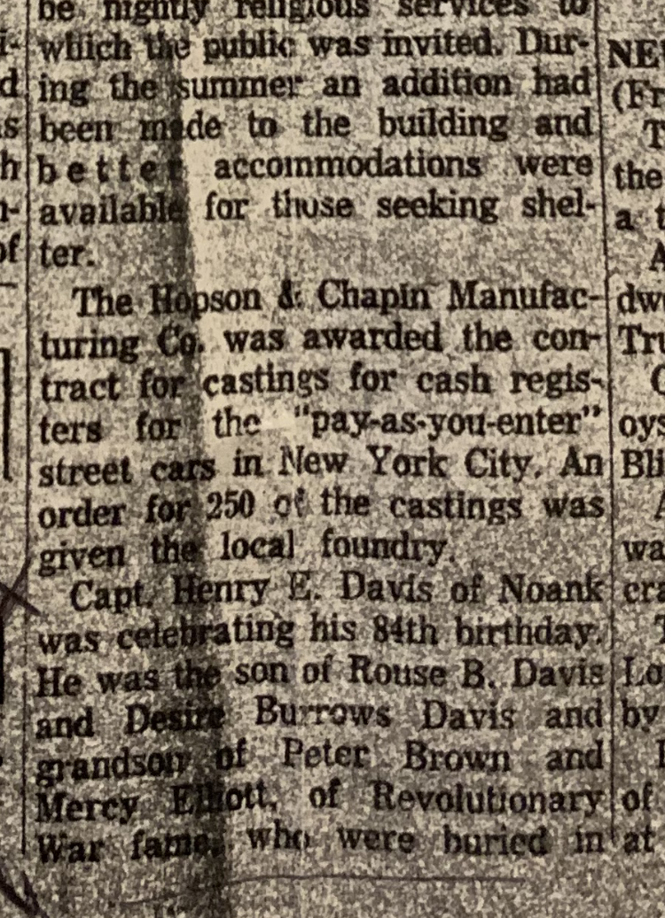 My Ancestors Peter Brown & Captain Henry Davis 