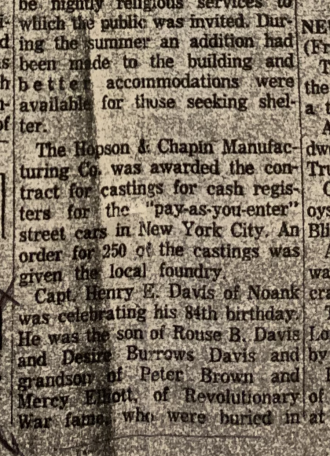 My Ancestors Peter Brown & Captain Henry Davis 