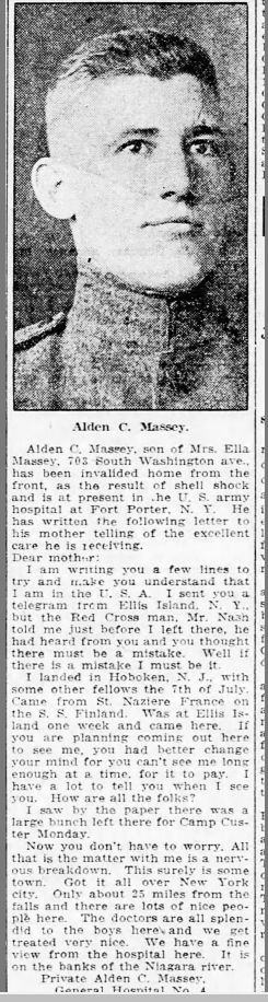 Alden Clyde Massey Military newspaper