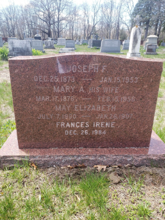 Joseph Francis Callan--gravestone back