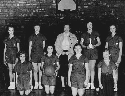 Hodgen or Heavener High School 1954 Girl Basketbal
