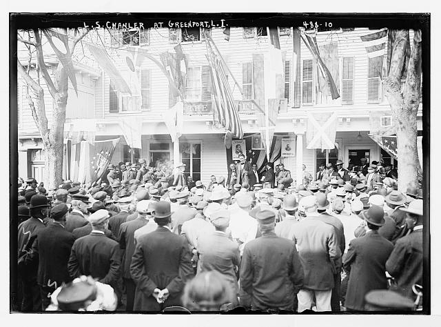 L.S. Chandler, speaking at Greenport, L.I.