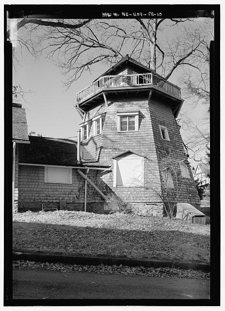 Closer view of windmill, looking from same general...